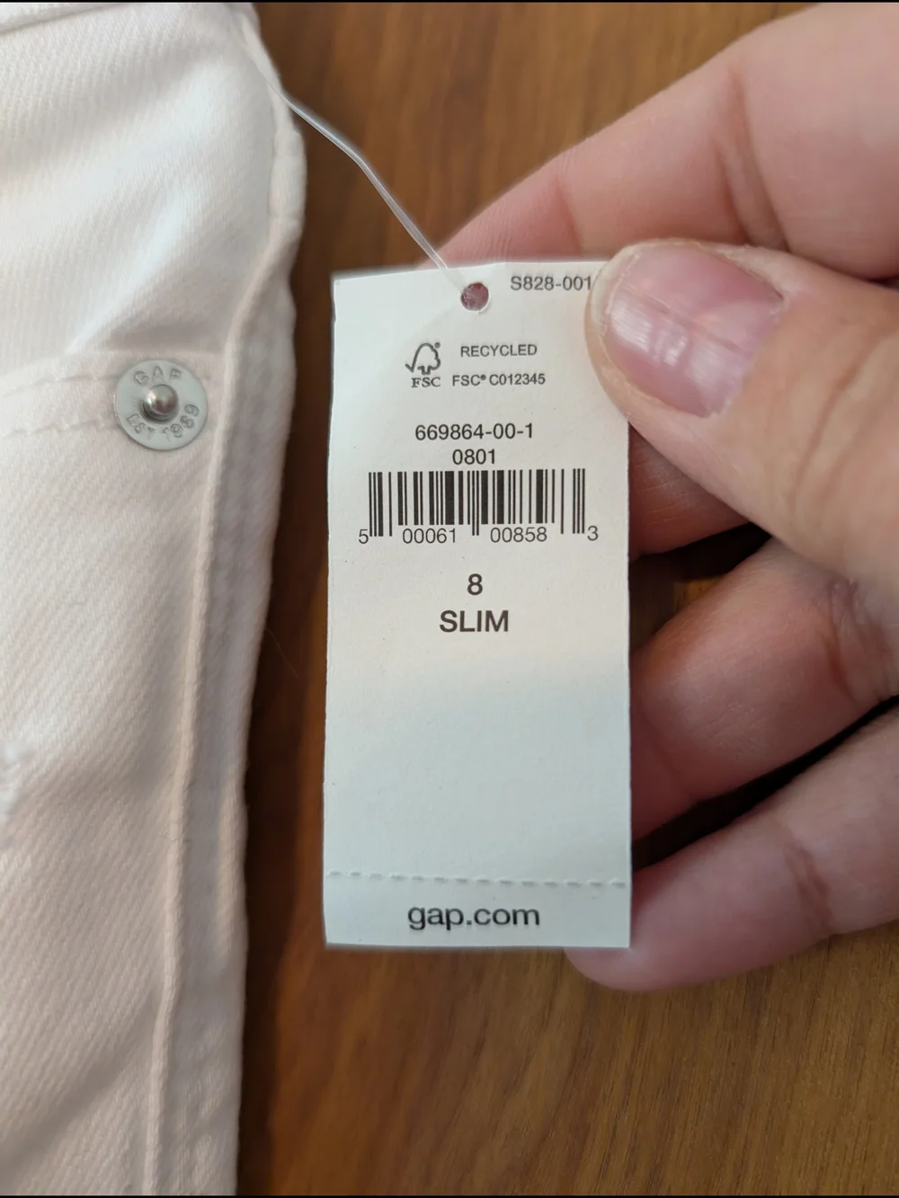 GAP White Kid's Skinny Jeans size 8 Slim